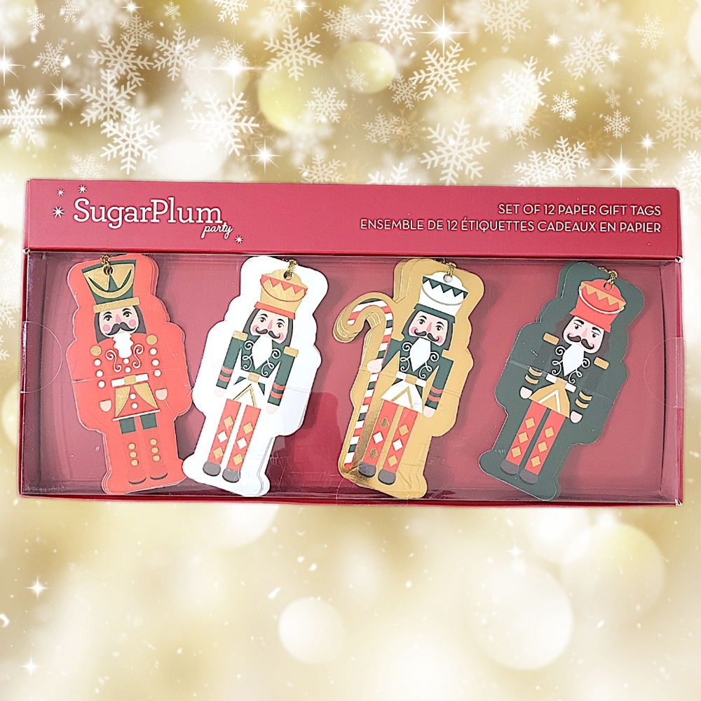 🆕️ SugarPlum Festive Nutcracker Gift Tags - NWT